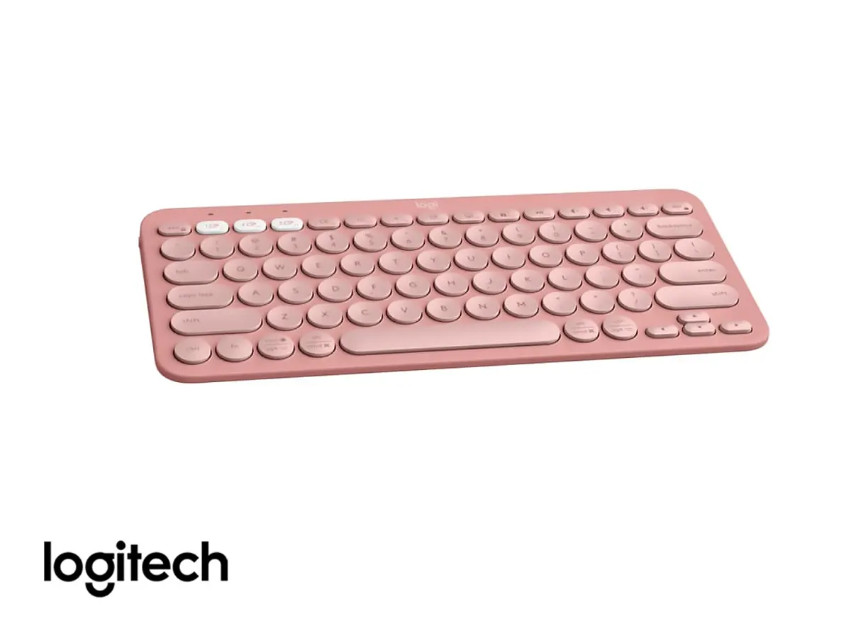 TECLADO INALAMBRICO LOGITECH PEBBLE KEYS ROSA, BT, ESPAÑOL  (920-011785) vista 3