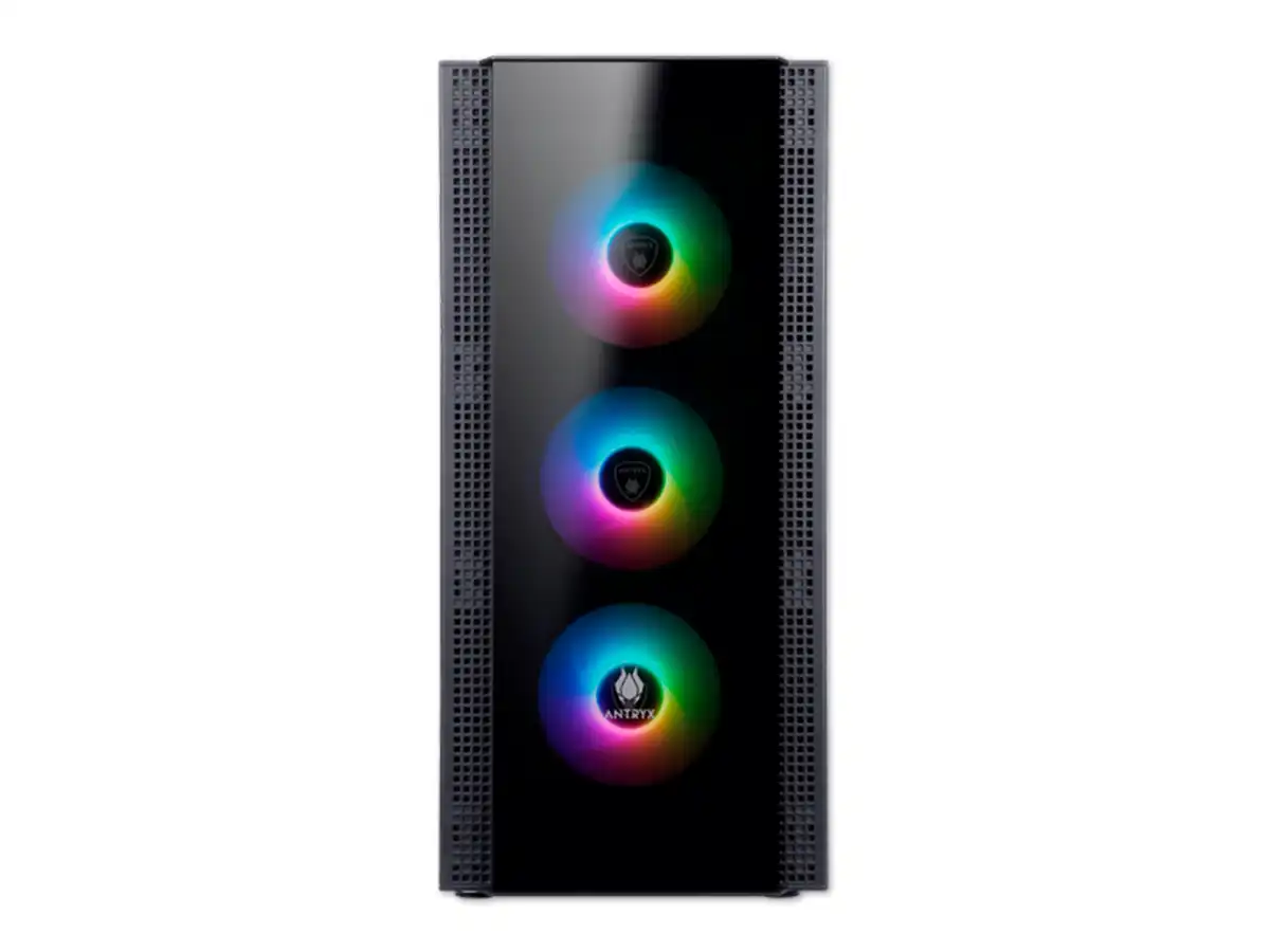 CASE ANTRYX RX-260 GAMING S/FUENTE (AC-RX260KFR) PANELES DE VIDRIO FRONTAL, 4 VENTILADORES, LED FRGB, NEGRO vista 4