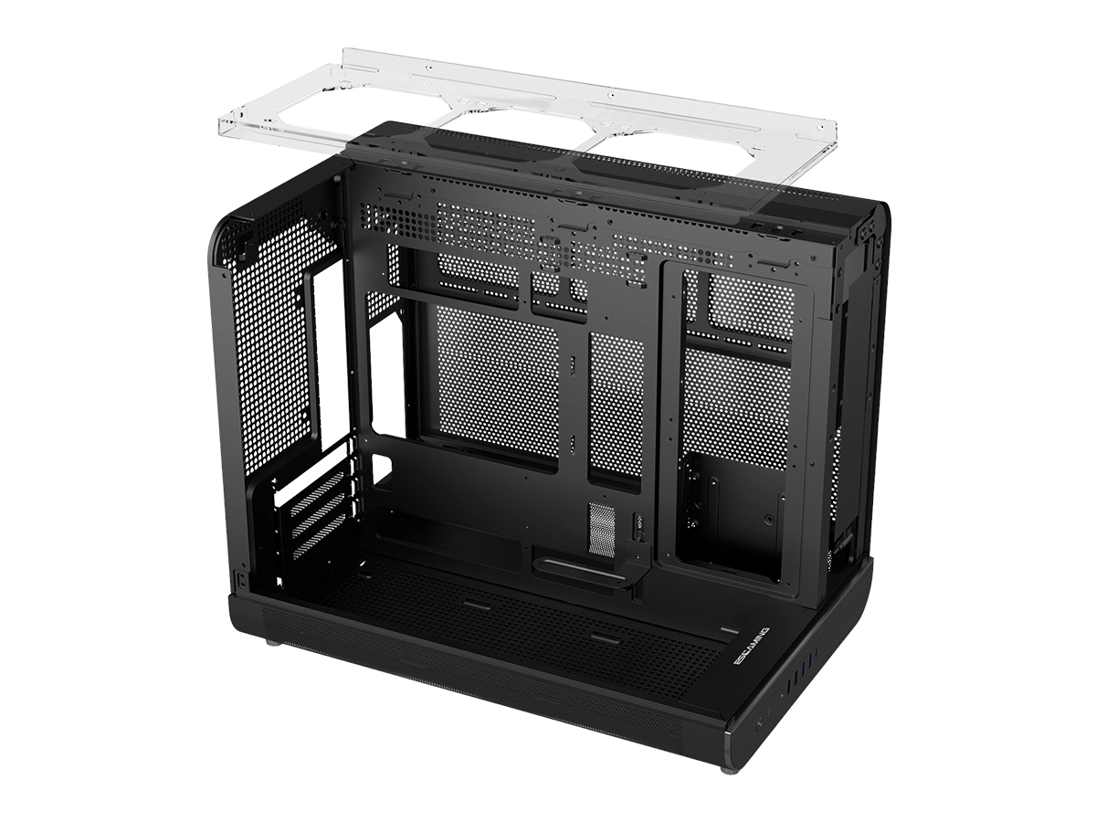 CASE GAMER ATX ESGAMING AIRCRAFT 007 LCD DISPLAY, vista 4