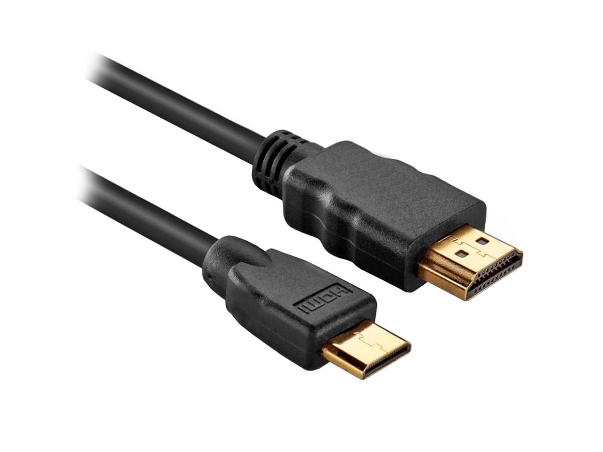 CABLE DE PUERTO HDMI MACHO -- A -- PUERTO MINI HDMI MACHO, CABLE DE 1.8 METROS, COLOR NEGRO (AHDG06) vista 2