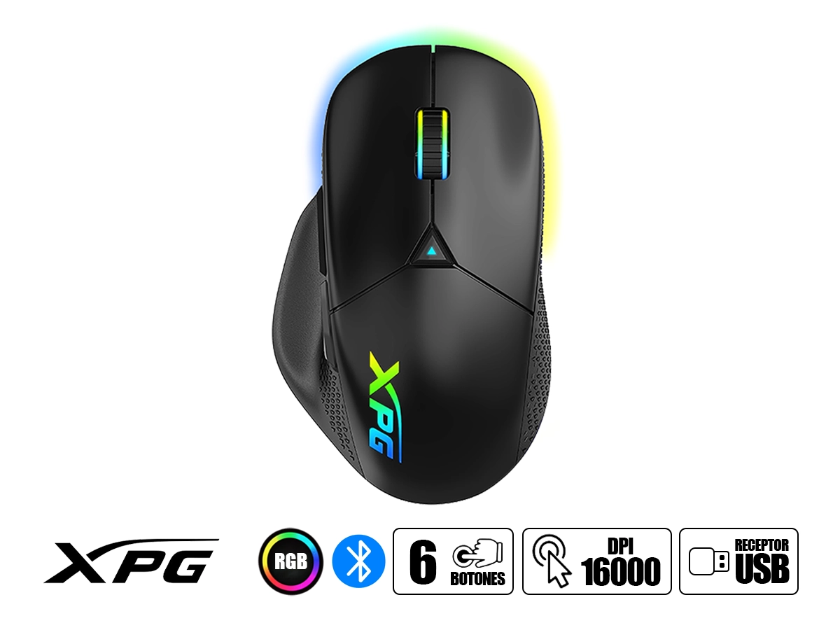 MOUSE INALAMBRICO GAMER XPG ALPHA WIRELESS (ALPHAWL-BKCWW) vista 2