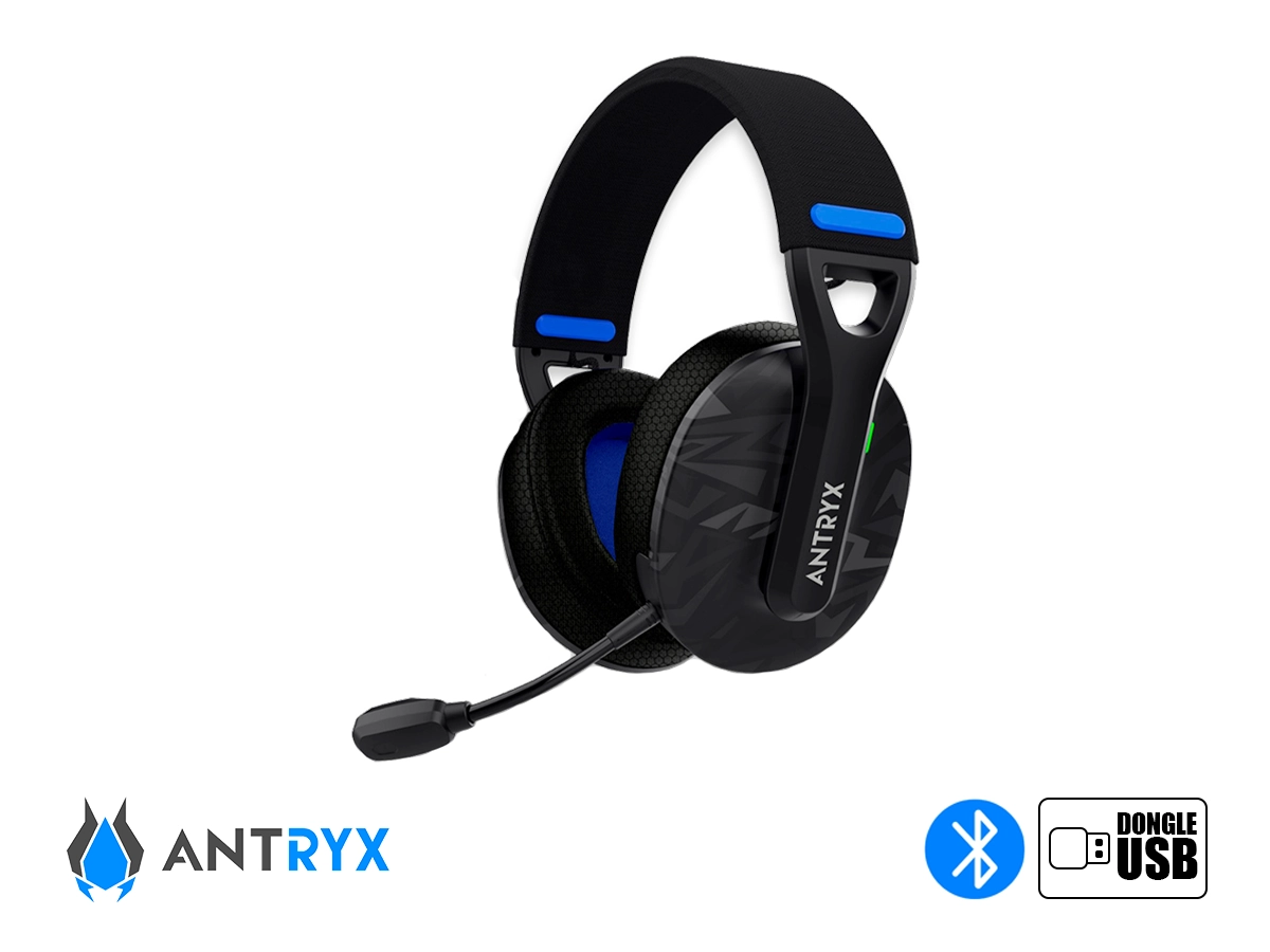 AURICULAR INALAMBRICO ANTRYX APOLO TRIX GAMING (AWGH-AP400KTX) INTERFAZ USB, CON MICROFONO Y RECEPTOR, NEGRO vista 2
