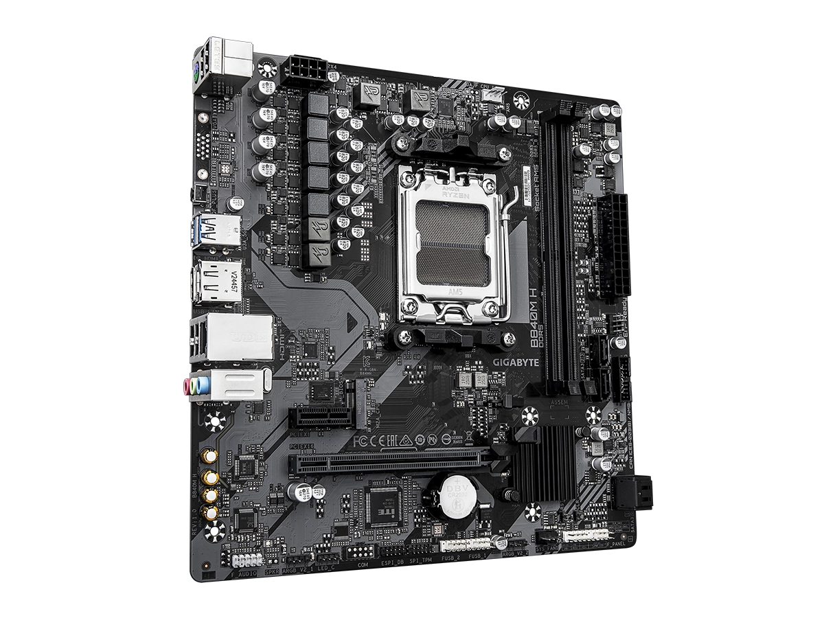 PLACA MADRE GIGABYTE B840M H  (B840M-H) SOCKET AMD AM5, MATX vista 4