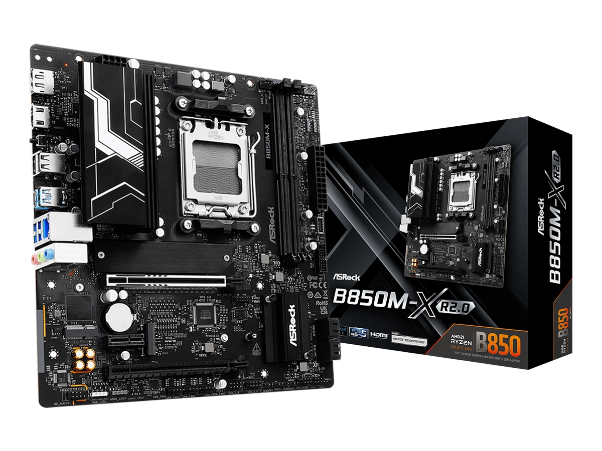 PLACA MADRE ASROCK B850M-X R2.0 (B850M-X R2.0) SOCKET AM5, DDR5. 2 SLOT DE RAM