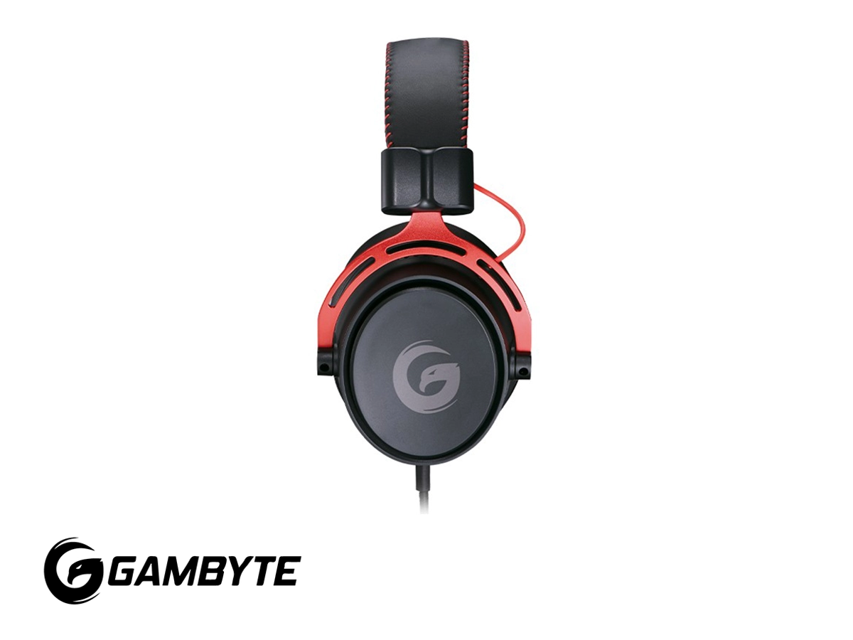 AURICULAR GAMBYTE TEMPLAR 7.1 GAMING (BMBH43AR) CON MICROFONO, INTERFAZ JACK 3.5 MM, NEGRO C/ ROJO vista 3