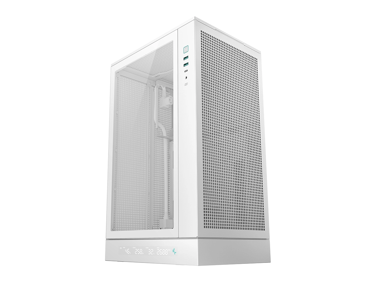 CASE DEEPCOOL CH270 DIGITAL WH (CACADE0142-E-3) PANEL DE VIDRIO, PANTALLA DE MONITORIZACION, BLANCO-34073