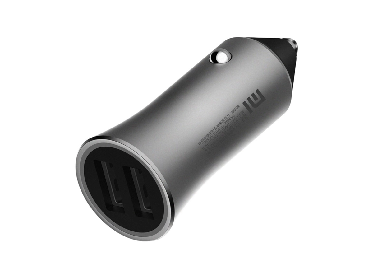 CARGADOR XIAOMI PARA AUTOS , 2 PUERTOS USB, COMPATIBLE PARA IPAD, SONY, HUAWEI, TABLETAS, TELÉFONOS INTELIGENTES, COLOR PLATA (CC05ZM) vista 2