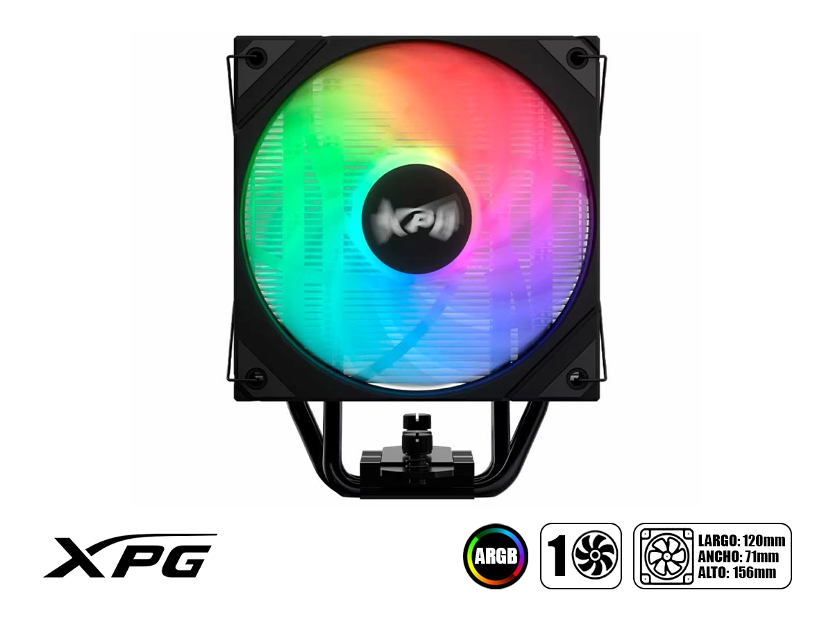 COOLER PARA PROCESADOR XPG MAESTRO PLUS 42SA (CCXPGMP42BLACK ) DIGITAL ARGB, 120MM, HASTA 1800RPM, NEGRO vista 2