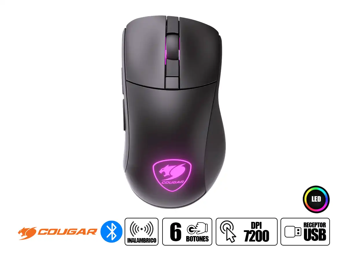 MOUSE INALAMBRICO COUGAR SURPASSION GAMING (CGR-SURRX) HASTA 7200 DPI, 4 BOTONES vista 2