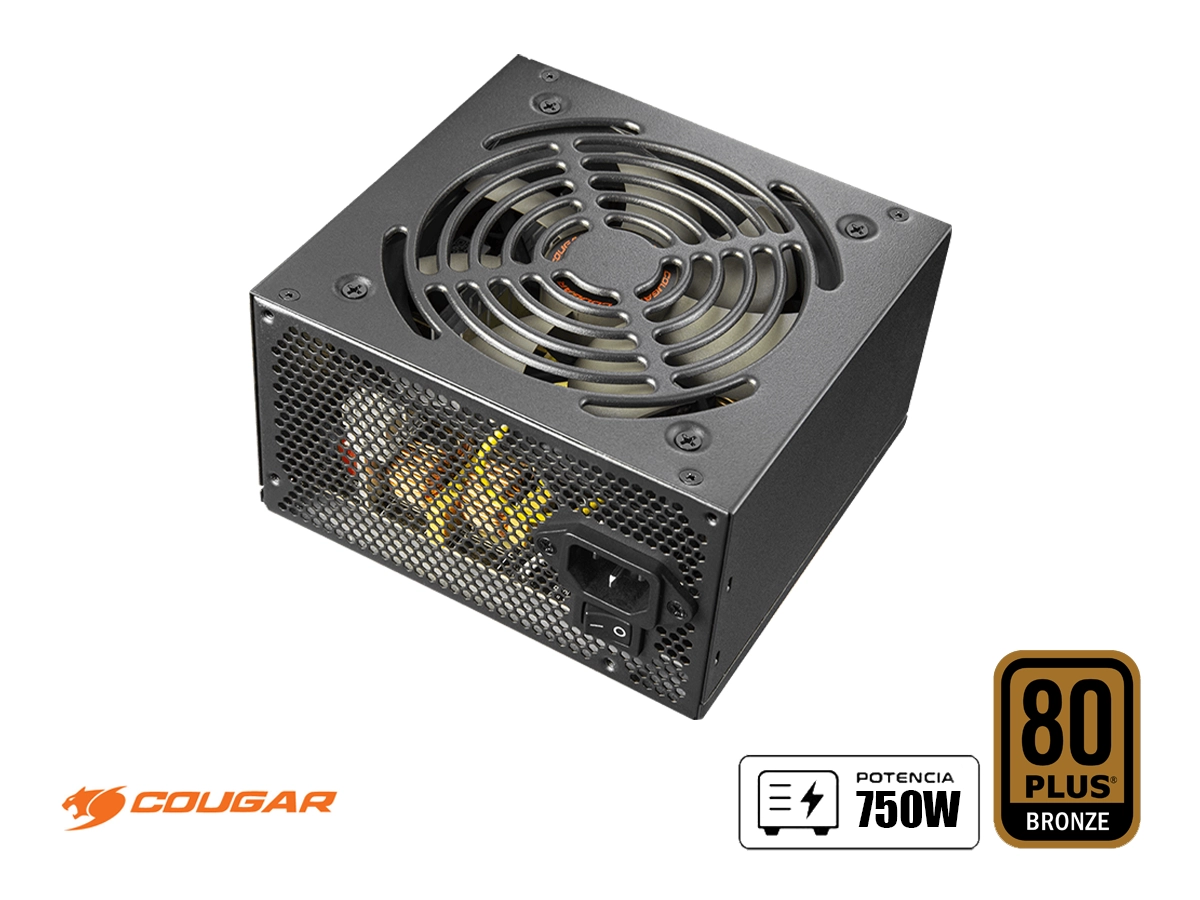 FUENTE DE PODER COUGAR 750W ATLAS (CGR-VG-750) ATX, 80 PLUS BRONZE, NO MODULAR, NEGRO vista 2