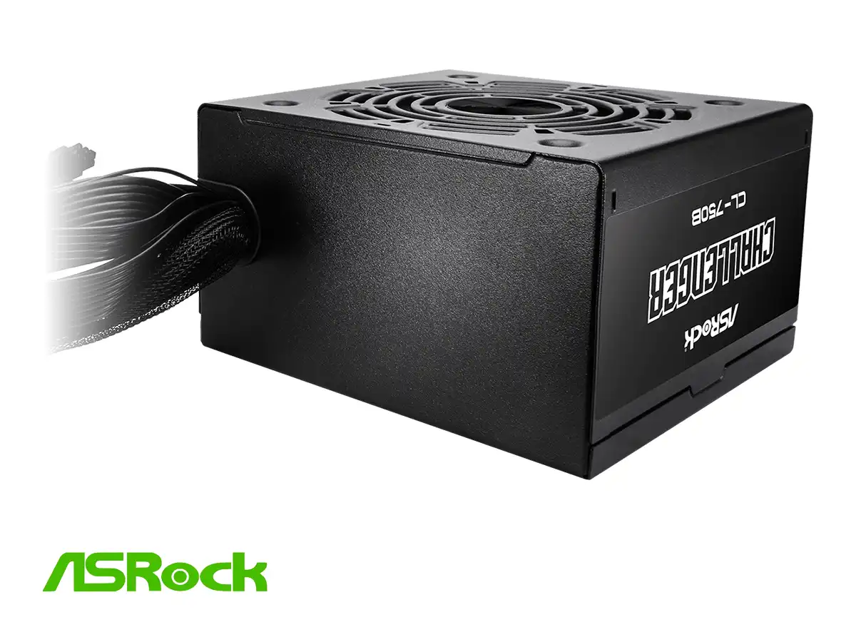 FUENTE DE PODER ASROCK 750W CHALLENGER (CL-750B) ATX, 80 PLUS BRONZE, NO MODULAR, NEGRO vista 4