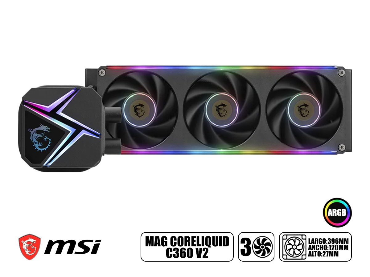 SISTEMA DE ENFRIAMIENTO LIQUIDO  MSI MAG CORELIQUID C360 V2 BLACK vista 2