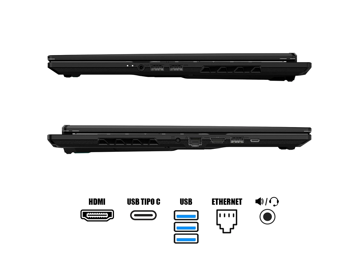 LAPTOP GIGABYTE CORE I7-13620H A16 (CTHI3US894SH) RAM 16GB DDR5, SSD 1TB, RTX 5050 8GB, PANTALLA 16 WUXGA 165HZ IPS, WIN11, BLACK, RGB vista 3