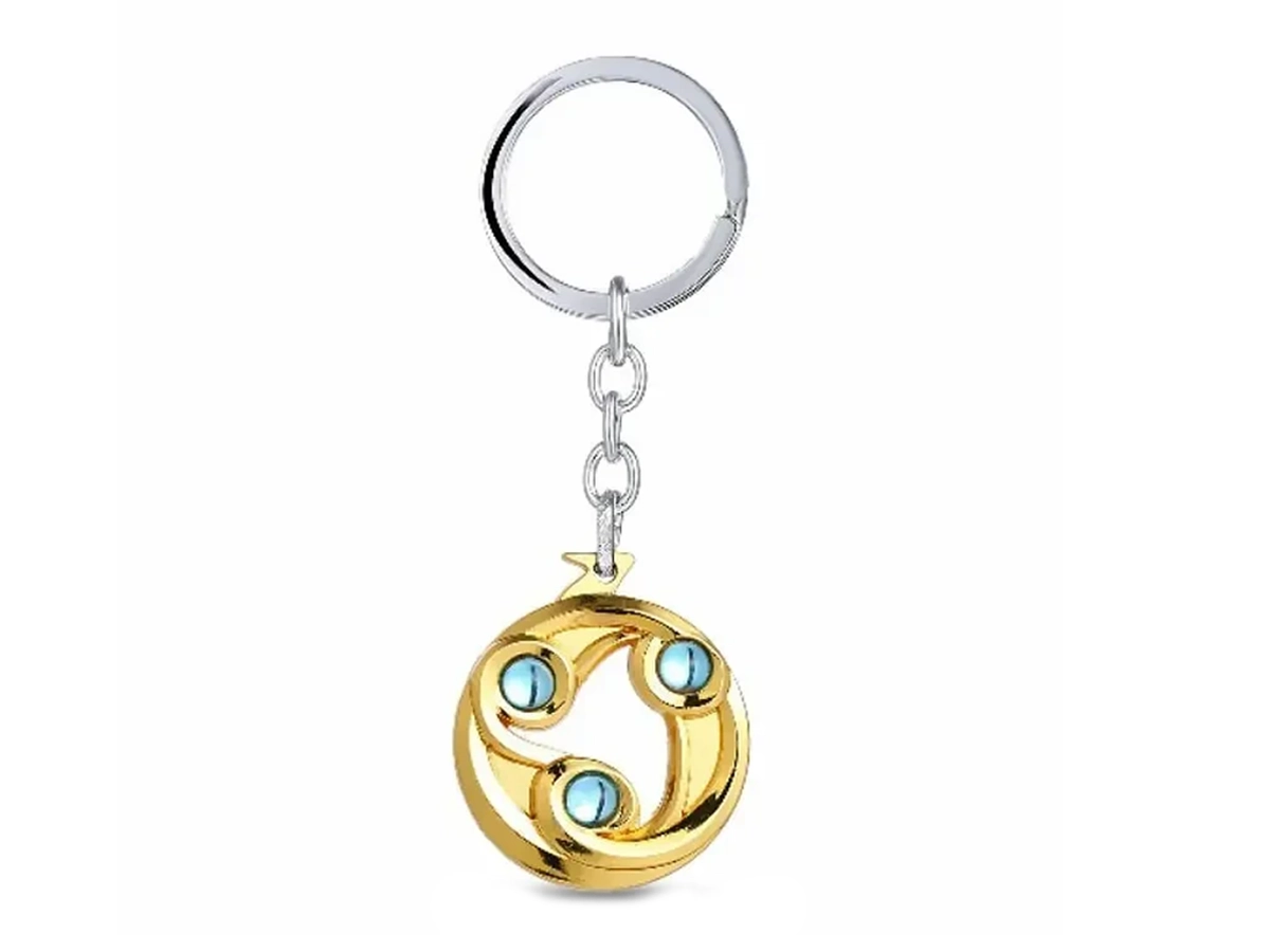 LLAVERO DOTA EVASION GOLD, COLOR ORO, 2 ESFERAS CELESTES INCRUSTADA, 2 MOD (EVASION GOLD) vista 2