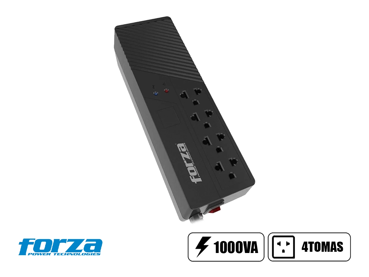 ESTABILIZADOR FORZA  1000VA 4 TOMAS (FVR-1012) vista 2