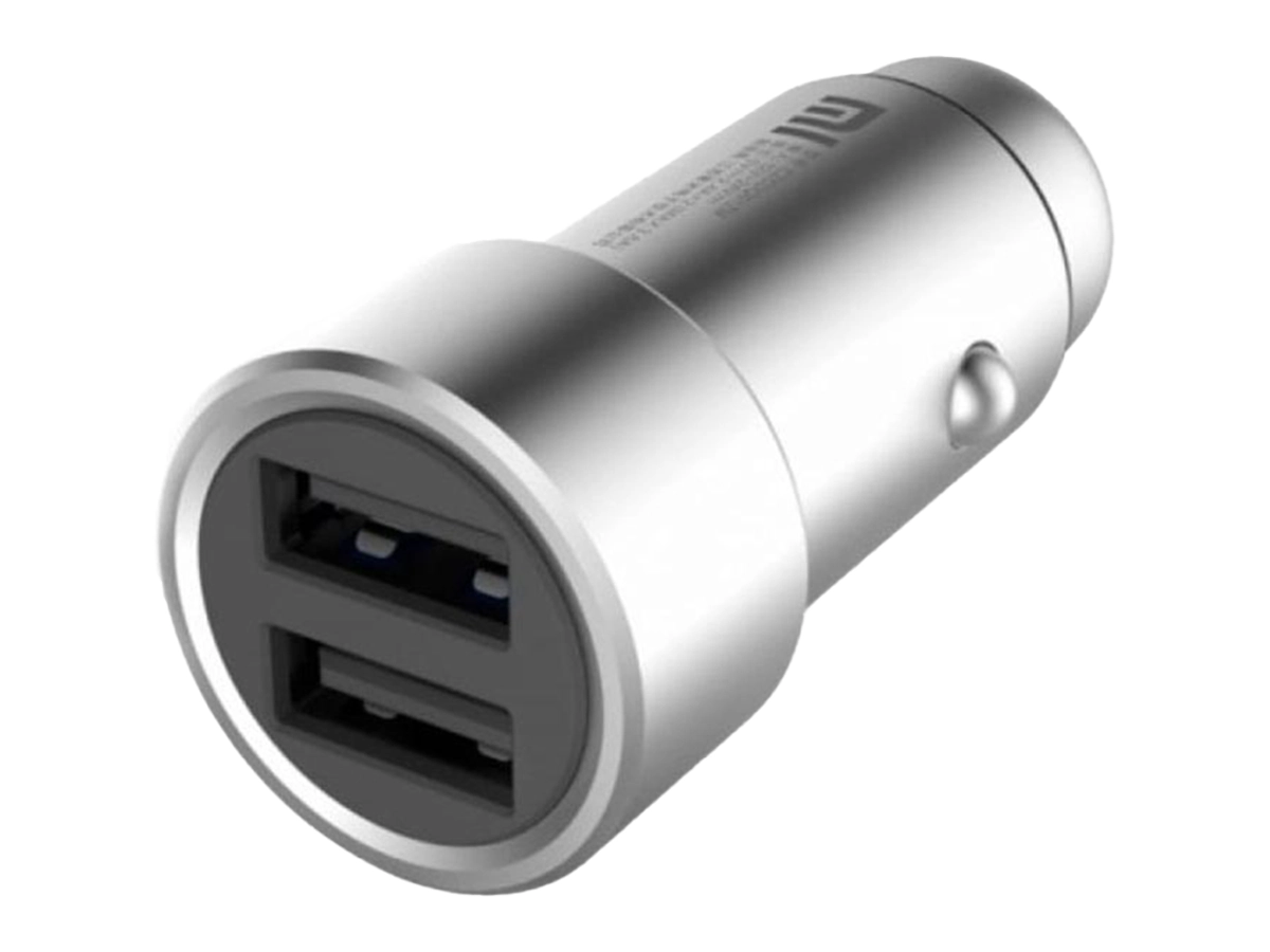 CARGADOR XIAOMI PARA COCHES 2 PUERTOS USB, ENTRADA 12-24V  2.4A X2, SALIDA 5.0V 2.4A X2, COLOR PLATA (GDS4048GL)