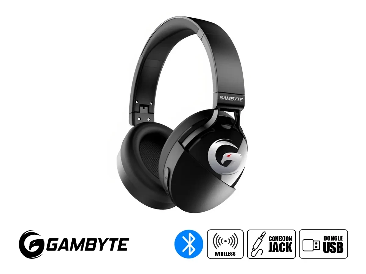 AURICULAR INALAMBRICO GAMBYTE SOUL GAMING 5.1 (GI-SOUL-KT) CON MICROFONO, INTERFAZ BT, NEGRO vista 2