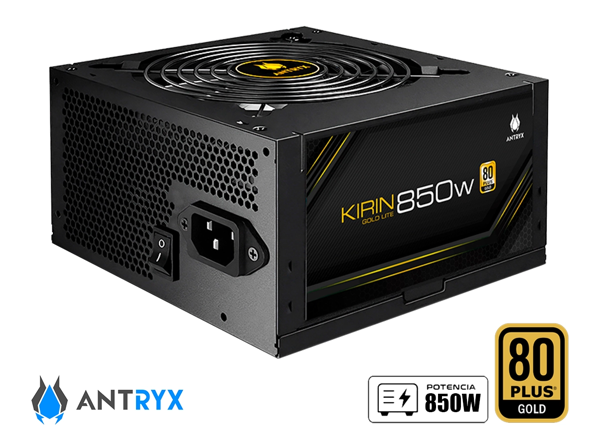 FUENTE DE PODER ANTRYX 850W ATX, GOLD 80 PLUS, KIRIN 850 LITE, COLOR NEGRO (GPW850S) vista 2
