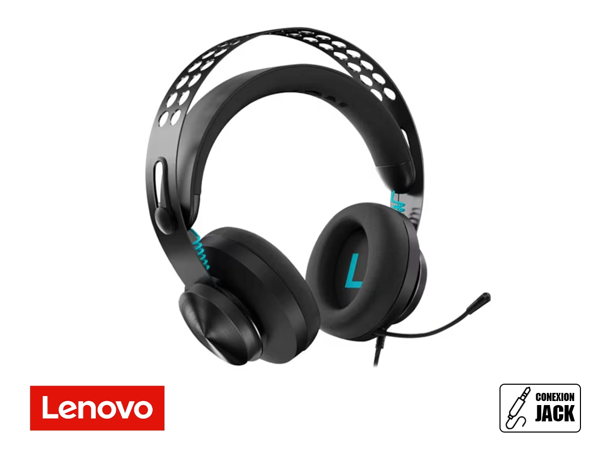AURICULAR LENOVO LEGION H300 GAMING (GXD0T69863) CON MICROFONO, INTERFAZ JACK, C/ NEGRO vista 2