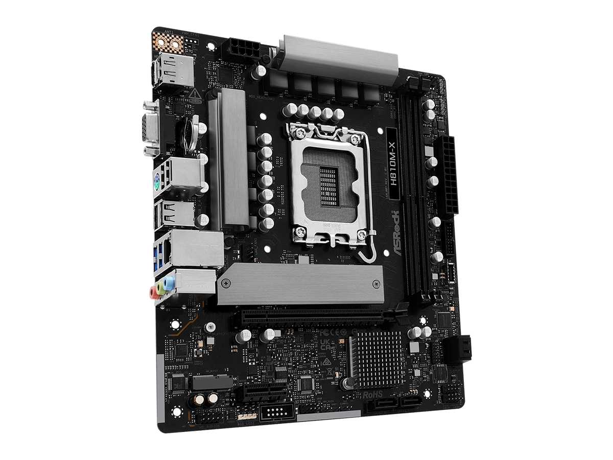 PLACA MADRE ASROCK H810M-X (H810M-X ) SOCKET LGA 1851, RAM DDR5 8200, CORE ULTRA vista 4