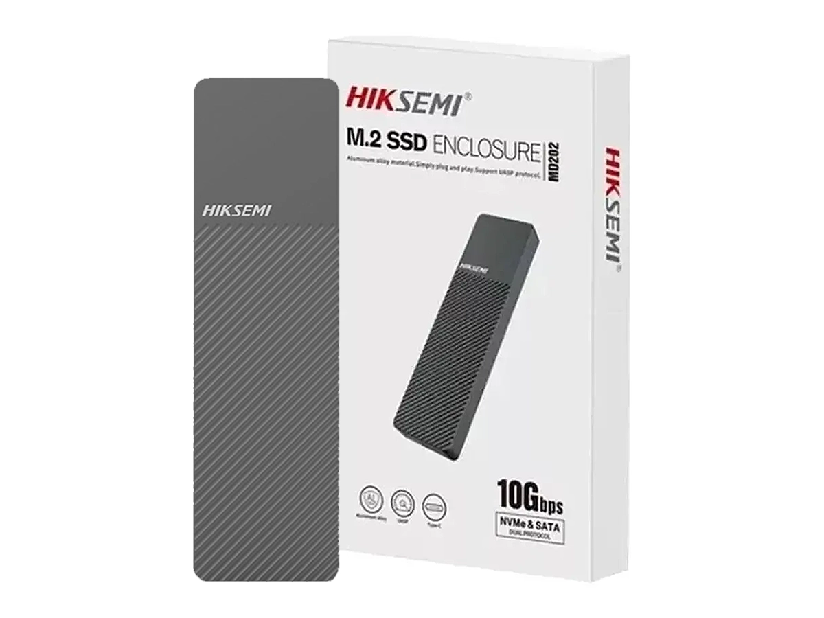 CASE EXTERNO SSD M.2 HIKSEMI MD202 ENCLOSURE METAL (HS-HUB-MD202) USB C 3.2 10GBPS, COMPATIBLE 2242, 2260 Y 2280