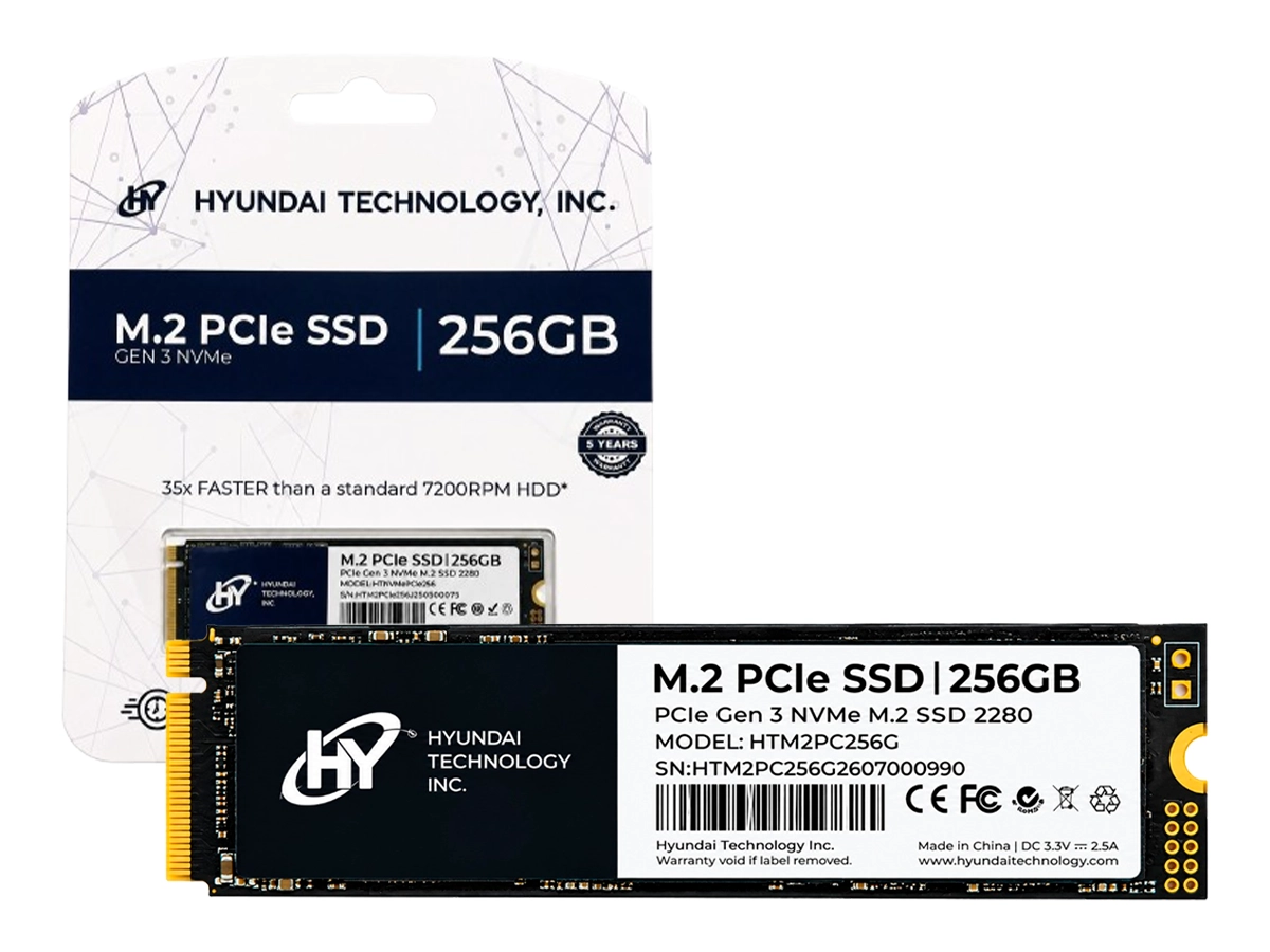 UNIDAD DE ALMACENAMIENTO SSD M.2 PCIE (HTM2PC256G) HYUNDAI 256GB M.2 2280 PCIE GEN 3X4 NVME