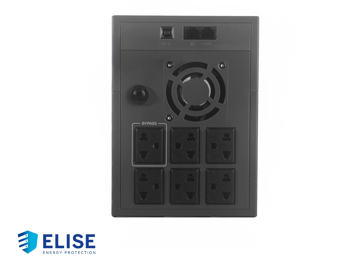UPS INTERACTIVO ELISE IPS 1500VA 6 TOMAS ( IPS-1500-LED) vista 3
