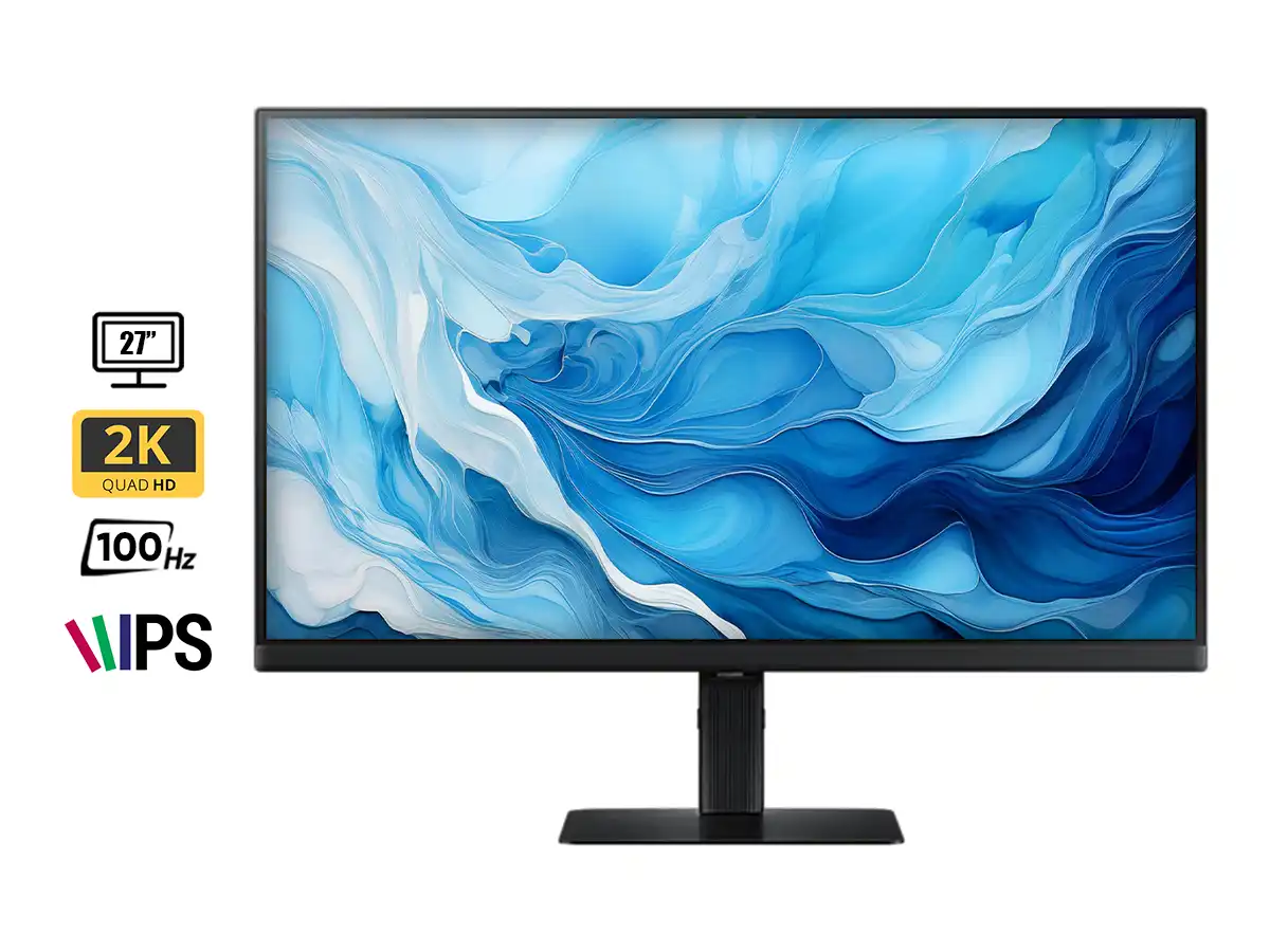 MONITOR SAMSUNG 27 PULGADAS VIEWFINITY S6 (LS27D600EALXPE) FRECUENCIA 100HZ, 5MS, 2K/QHD, 1 HDMI, 1 DP, 3 USB vista 2