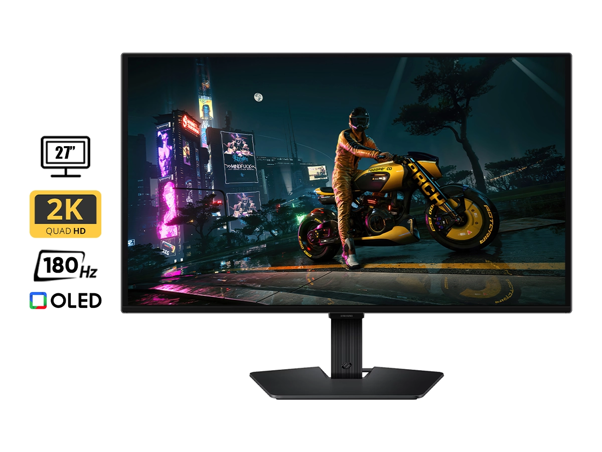 MONITOR SAMSUNG 27 PULGADAS ODYSSEY G5 OLED LS27FG500SLXPE (LS27FG500SLXPE ) FRECUENCIA 180HZ, QHD, 0.03MS vista 2