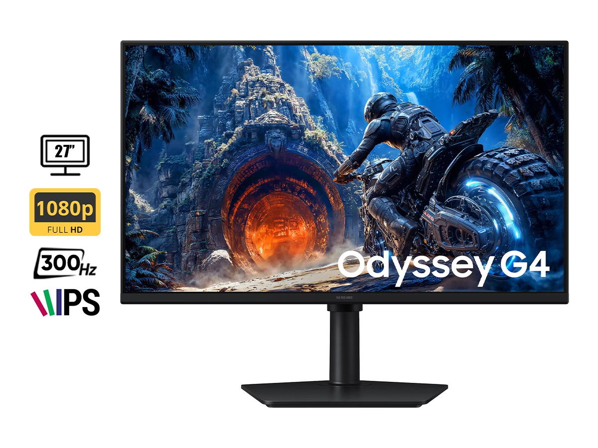 MONITOR SAMSUNG 27 PULGADAS ODYSSEY G4 G40H 27" 1920X1080 FULL HD 300HZ, GAMER, LS27HG400ENXZA vista 2