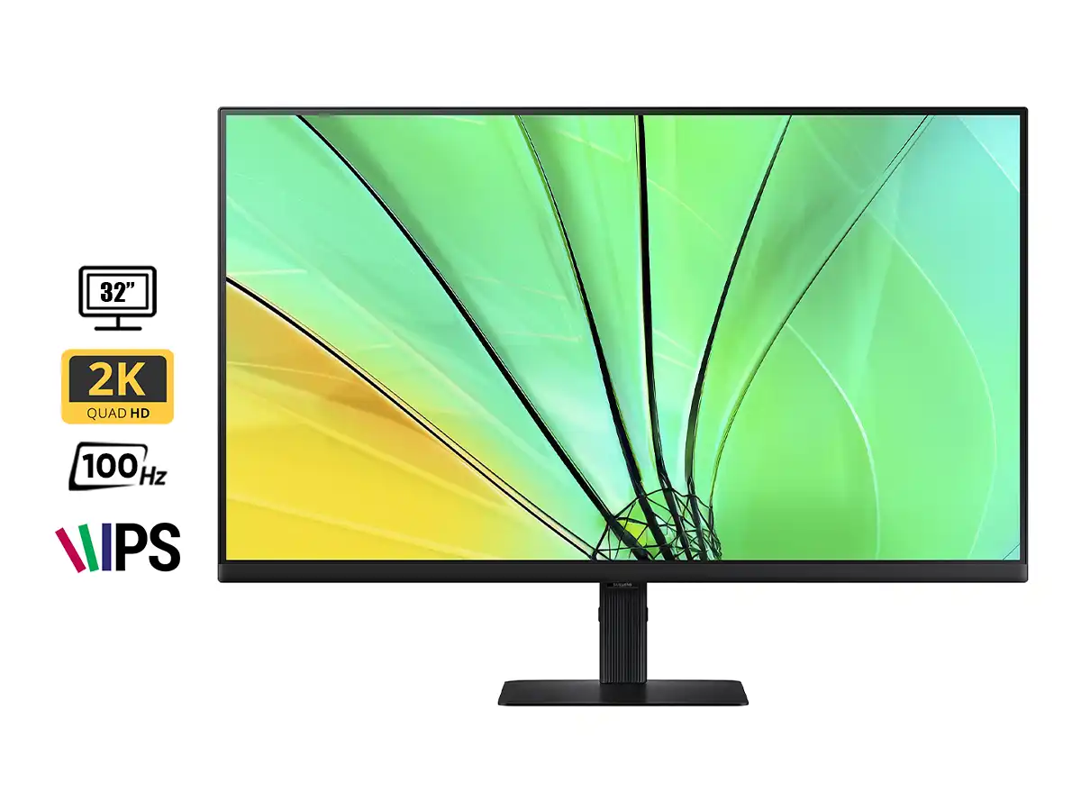 MONITOR SAMSUNG 32 PULGADAS LS32D600 (LS32D600EALXPE) FRECUENCIA 100HZ, 5MS, 2K/QHD, 1 HDMI, 1 DISPLAYPORT, 3 USB vista 2