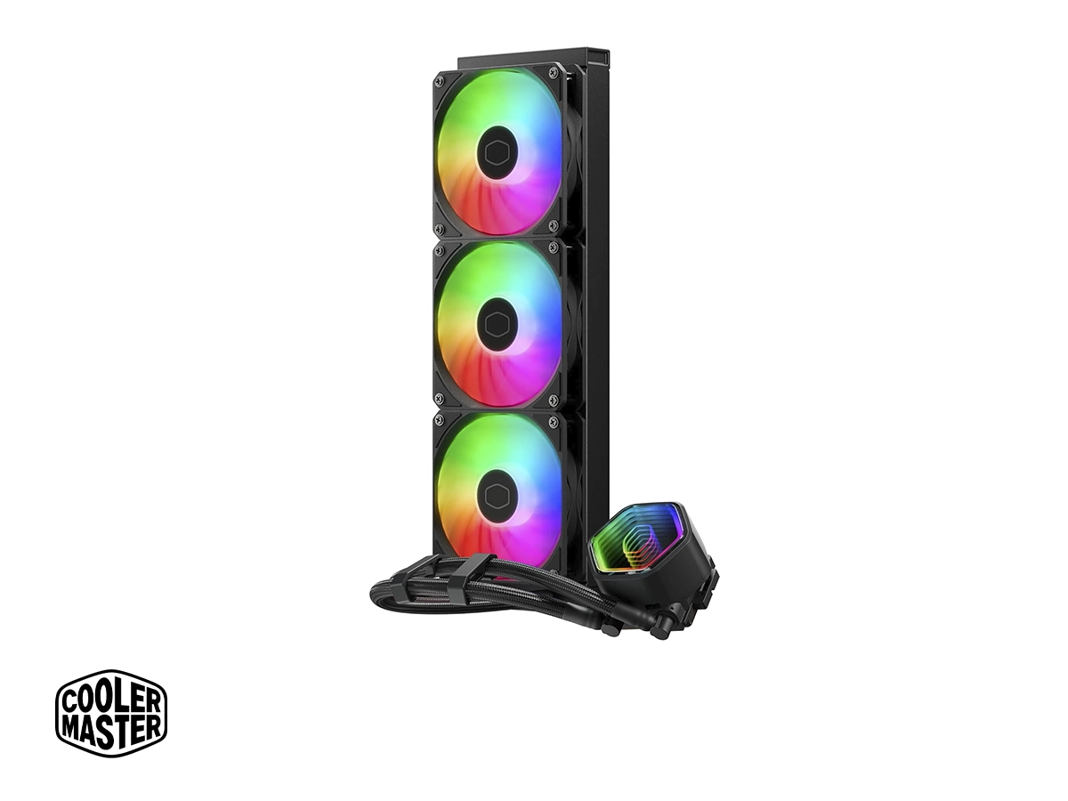 SISTEMA DE ENFRIAMIENTO LIQUIDO COOLER MASTER MASTERLIQUID 360 CORE II (MLW-D36M-A18PA-R1) 3 VENTILADORES, LED ARGB vista 3