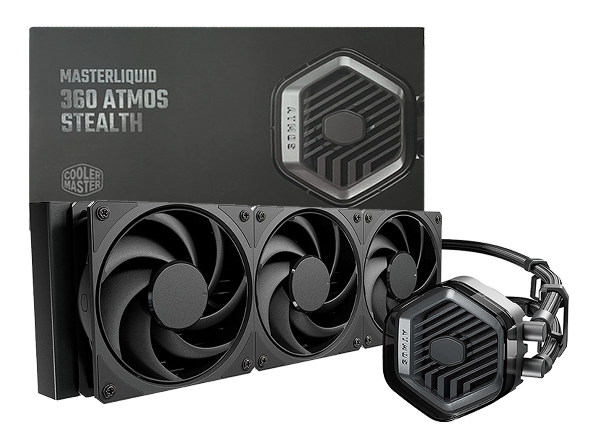 SISTEMA DE ENFRIAMIENTO LIQUIDO COOLER MASTER MASTERLIQUID 360 ATMOS STEALTH (MLX-D36M-A24PK-R1) 3 VENTILADORES, 360MM