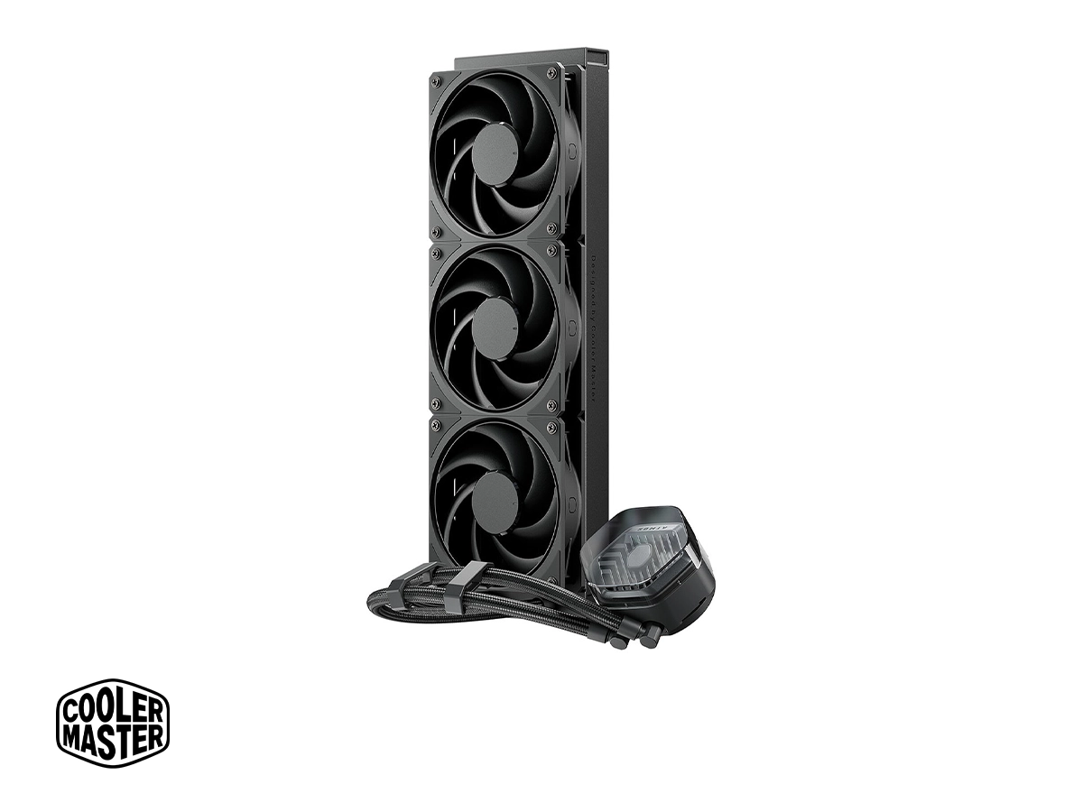 SISTEMA DE ENFRIAMIENTO LIQUIDO COOLER MASTER MASTERLIQUID 360 ATMOS STEALTH (MLX-D36M-A24PK-R1) 3 VENTILADORES, 360MM vista 3