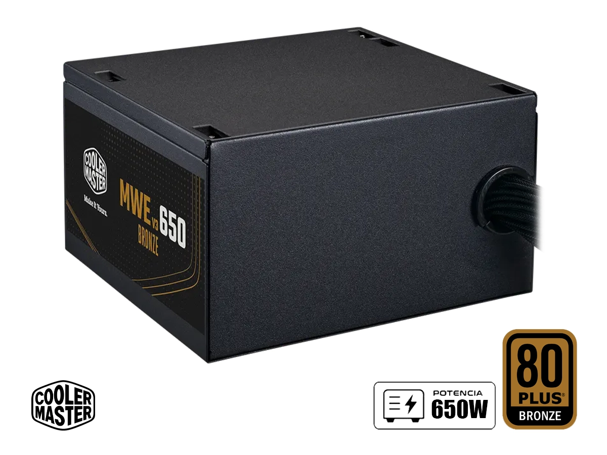 FUENTE DE PODER COOLER MASTER 650W MWE V3 (MPE-6501-ACAAW-3BUS) ATX, 80 PLUS BRONZE, NEGRO vista 2