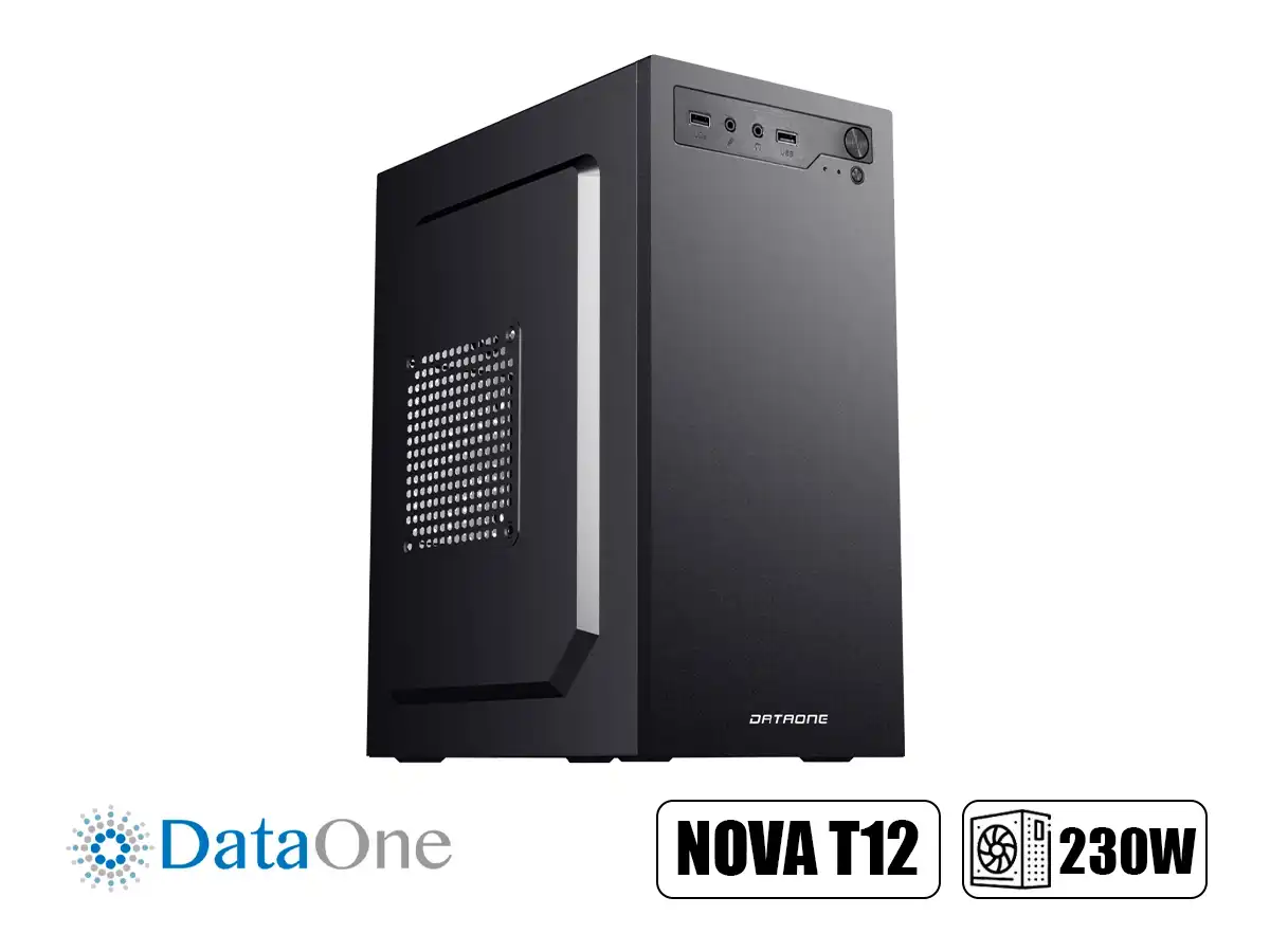 CASE DATAONE NOVA T12 FUENTE 230W (NOVA T12) NEGRO vista 2