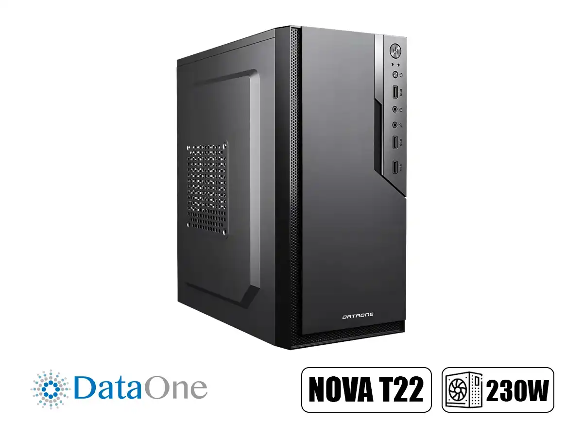 CASE DATAONE NOVA T22 FUENTE 230W (NOVA T22) NEGRO vista 2