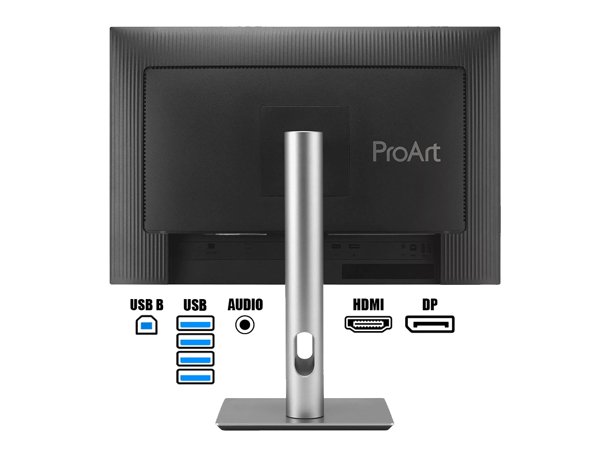 MONITOR ASUS 24.1 PULGADAS PROART PA248QFV (PA248QFV) FRECUENCIA 100HZ, 5MS, FHD, 1 HDMI, 1 DISPLAYPORT, 4 USB, ALTAVOCES vista 3