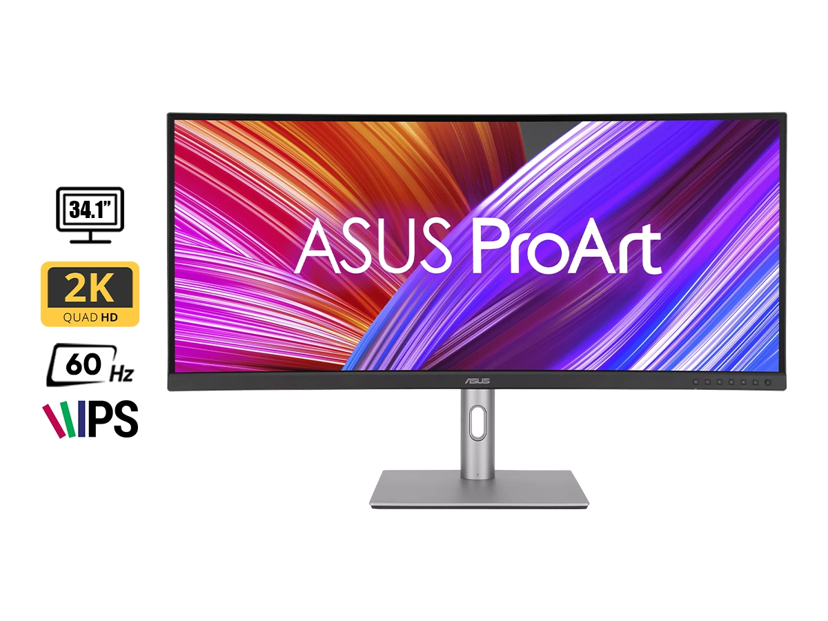 MONITOR ASUS 34.1 PULGADAS PROART (PA34VCNV) CURVO ULTRAWIDE 2K, IPS, 2 DP, 2 HDMI, 1 USB-C, ALTAVOCES vista 2