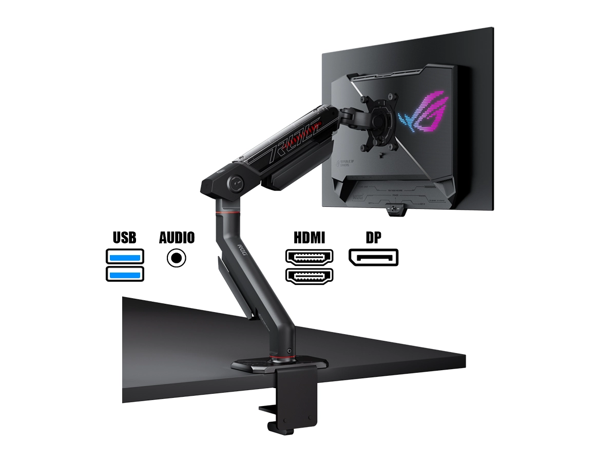 MONITOR ASUS 27 PULGADAS ROG SWIFT (PG27AQDM-R) 2K QHD OLED, 240HZ, 0.003MS, PIVOTE, 2HDMI, 1DP, 2USB vista 3