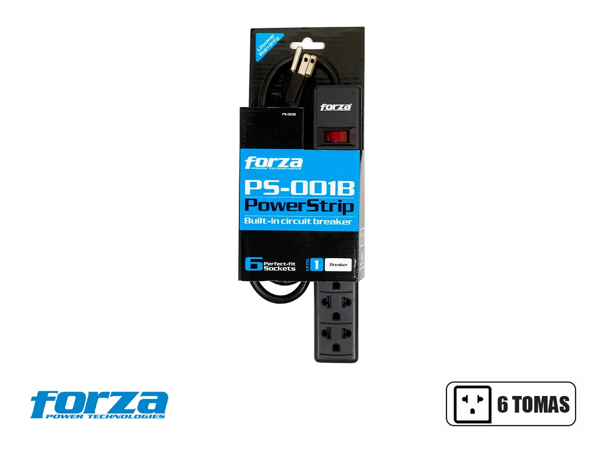 REGLETA FORZA 6 TOMAS (PS-001B) vista 2
