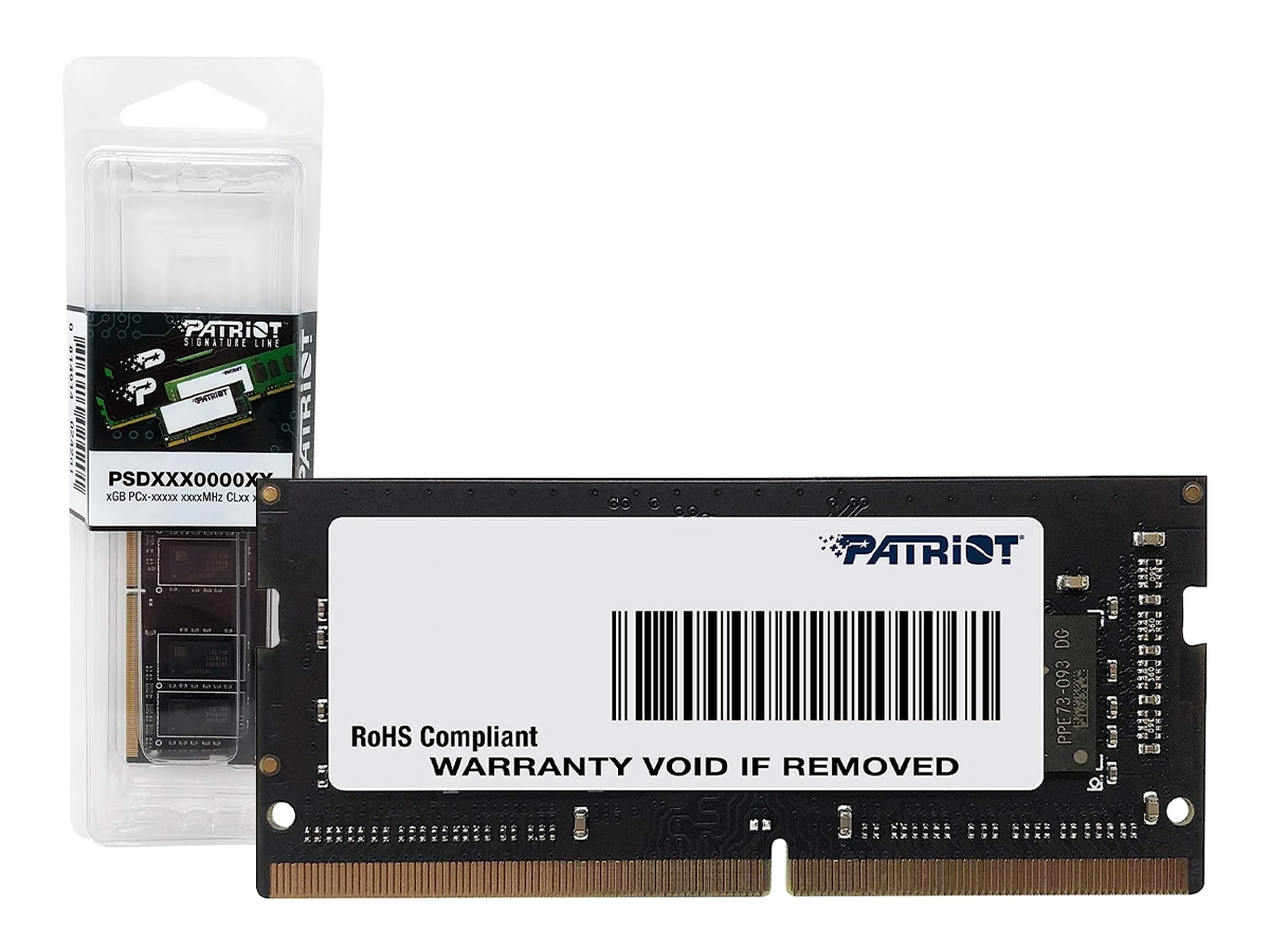 MEMORIA SODIMM PATRIOT DDR4 16GB FRECUENCIA 3200 MHZ, SIGNATURE LINE, PARA LAPTOP, (PSD416G32002S)