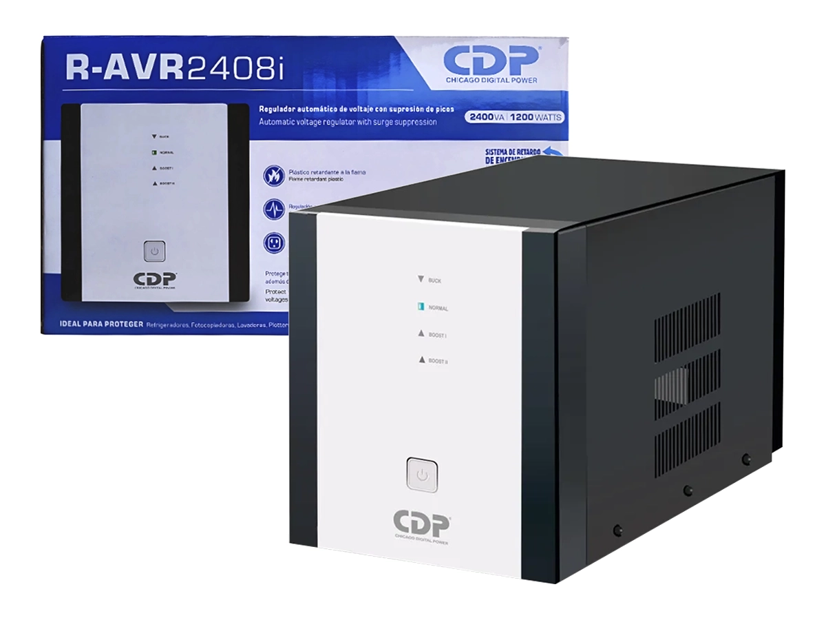 ESTABILIZADOR CDP  2400VA/1200W 8 TOMAS (R-AVR2408IPRO)