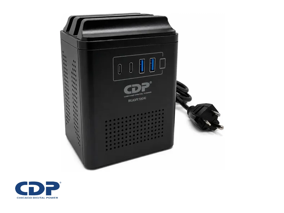 ESTABILIZADOR CDP RUAVR1004I 1000VA/500W 4 SALIDAS vista 2