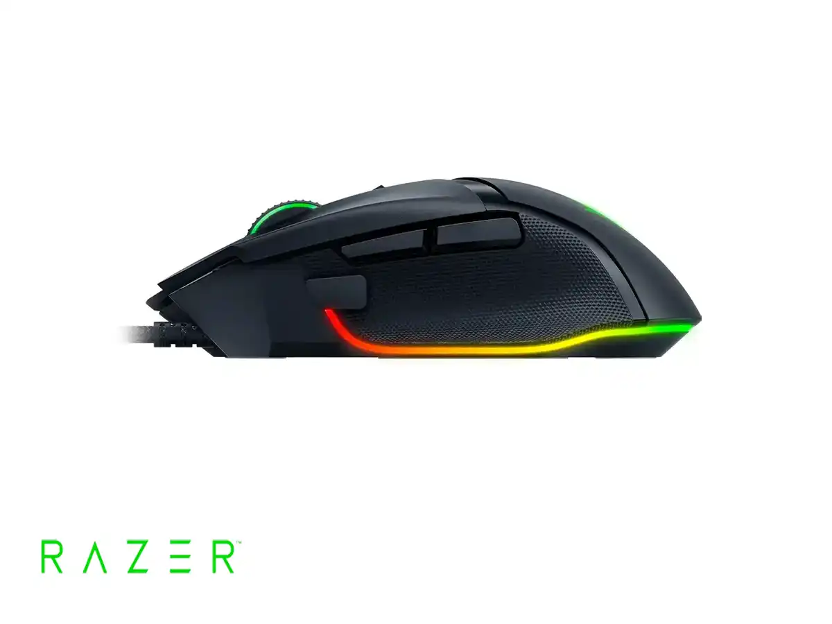 MOUSE RAZER BASILISK V3 GAMING (RZ01-04000100-R3M1) HASTA 26.000 DPI, 11 BOTONES PROGRAMABLES, RGB, NEGRO vista 3