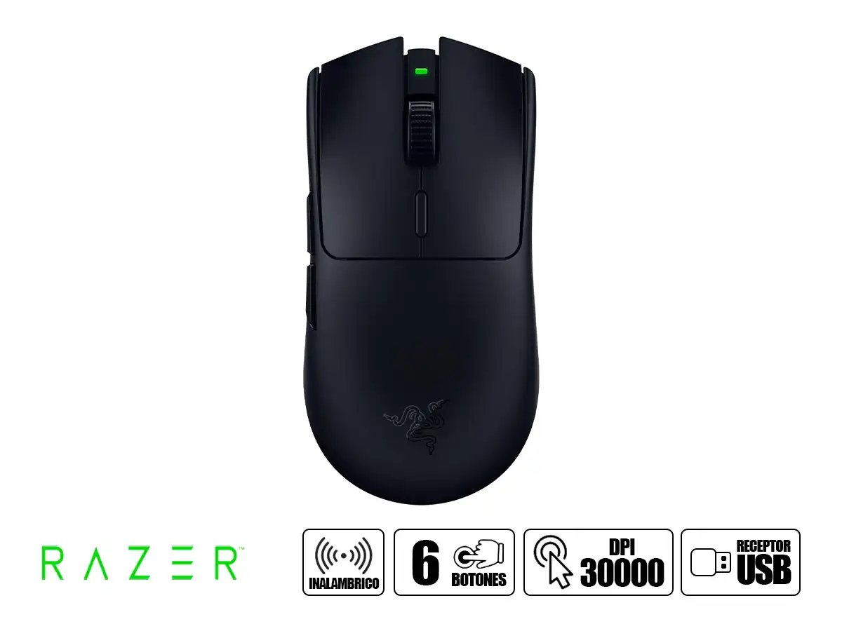 MOUSE INALAMBRICO RAZER VIPER V3 HYPERSPEED GAMING (RZ01-04910100-R3U1) HASTA 30.000 DPI, 6 BOTONES, RECEPTOR USB vista 2