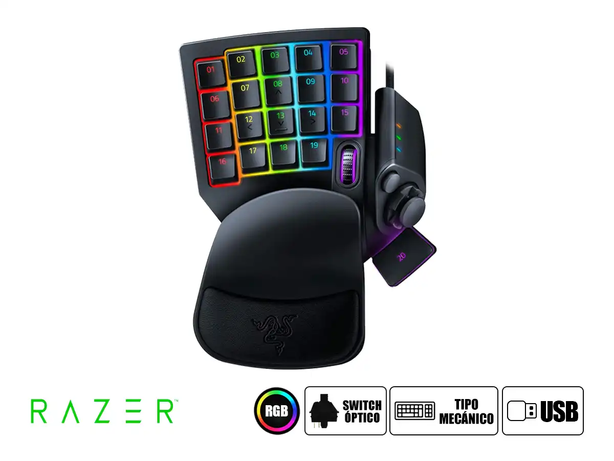 TECLADO PAD RAZER TARTARUS PRO ( RZ02-04890100-R3U1 ) TECLAS PROGRAMABLES vista 2
