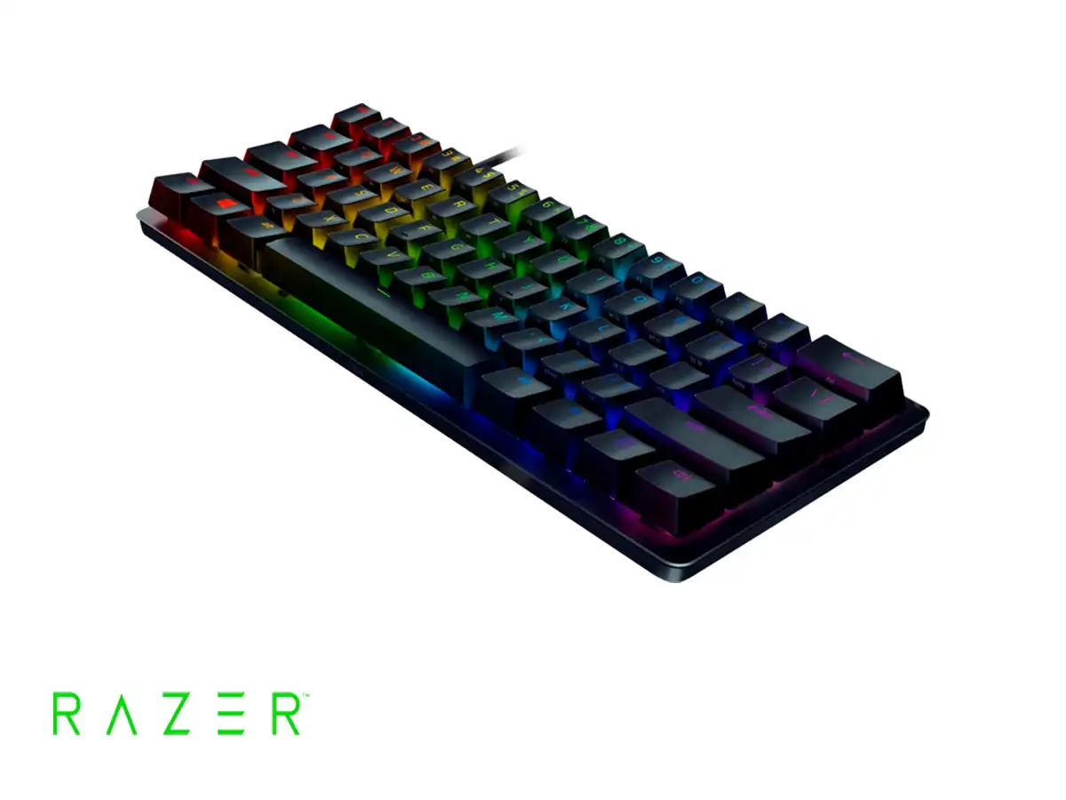 TECLADO GAMER RAZER HUNTSMAN MINI (RZ03-03392900-R311) MECANICO, SWITCH PURPLE, LED RGB, ES, NEGRO vista 4