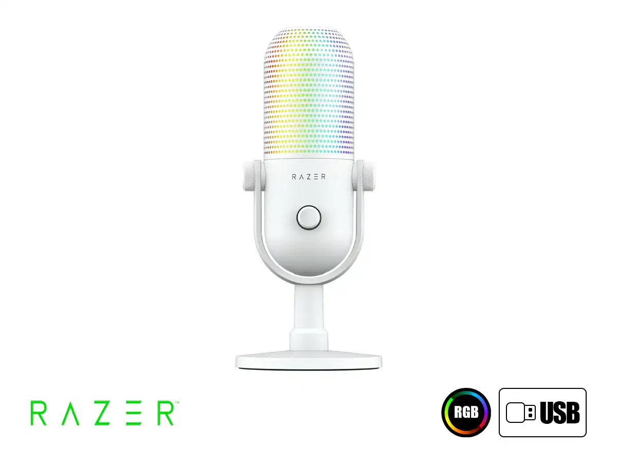 MICROFONO RAZER SEIREN V3 CHROMA (RZ19-05060200-R3U1) INTERFAZ USB, WHITE vista 2