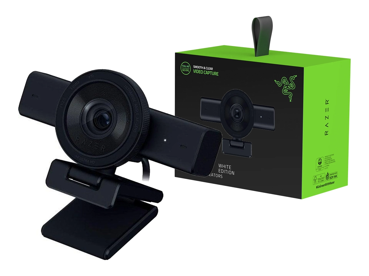 CAMARA WEB RAZER KIYO V2 4K , MICROFONO INCORPORADO, RESOLUCION 4K UHD, 2,1 , COOLR NEGRO (RZ19-05370100-R3U1)
